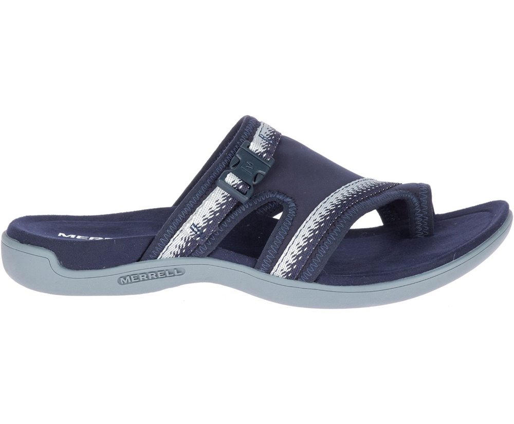 Sandálias Senhora - Merrell District Muri Wrap - Azul Marinho/Cinzentas - FGT275691